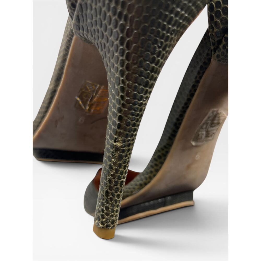 Jeffrey Campbell Solitaire Heel in Green Leather Size 9 - Picture 9 of 9